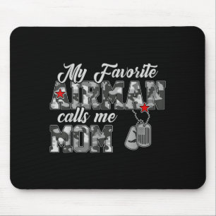 Mousepad Chamada de aviador favorito para a mamãe bandeira