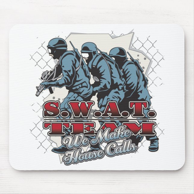 Mousepad Chamadas de casa da equipa SWAT (Frente)