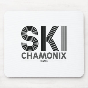 Mousepad Chamonix Ski Resort França Alpes Franceses Esqui S