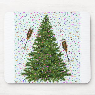 Mousepad champagne christmas tree