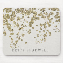 Mousepad Champanhe Dourado Confetti Glamoroso