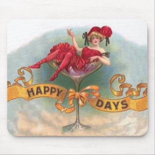 Mousepad Champanhe Vermelho Vitoriano Feliz