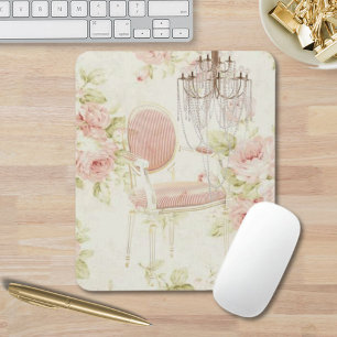 Mousepad Chandelier Floral Rosa-Rosa-Rosa-Budoir Francês