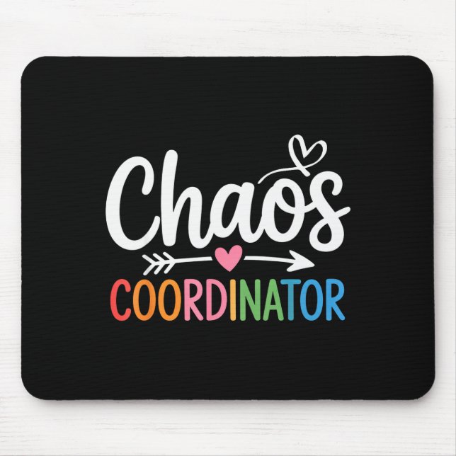 Mousepad Chaos Coordinator Funny Teacher Student Back To Sc (Frente)