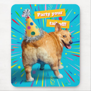 Mousepad Chapéu de Aniversário Bumbum de Corgi