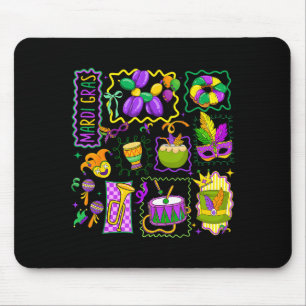 Mousepad Chapéu de bobo do Carnaval Preppy Máscara do Bolo