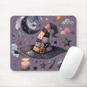 Mousepad Chapéu de Bruxa Caprichoso e Magia Celestial