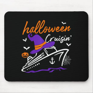 Mousepad chapéu de bruxa cruzeiro de Halloween assustador n