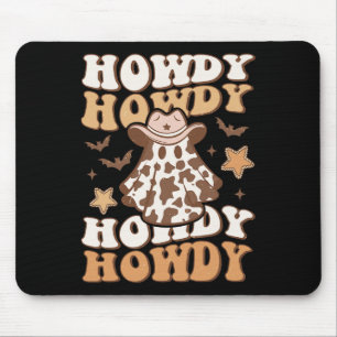 Mousepad Chapéu de Cowboy Morcegos Fantasmas Rodeio Ocident