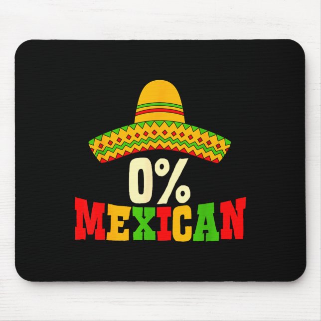 Mousepad Chapéu de festa cinco de mayo mexicano 0% engraçad (Frente)