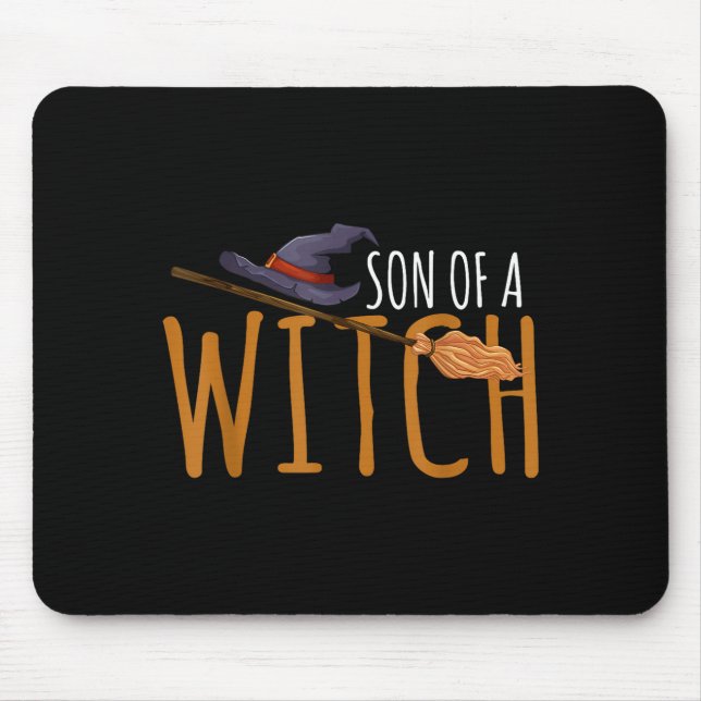 Mousepad chapéu de halloween do filho da bruxa (Frente)