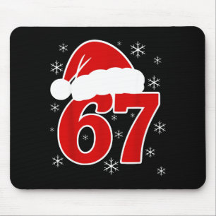 Mousepad Chapéu de Natal do Papai Noel Seis Sete 6 7 67 Mem