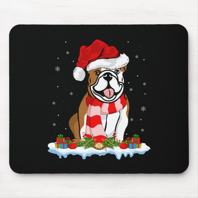 Mousepad Chapéu de Papai Noel com Luzes de Natal American B (Frente)
