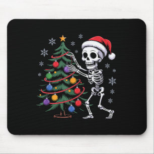 Mousepad Chapéu de Papai Noel Esqueleto Árvore de Natal Nat