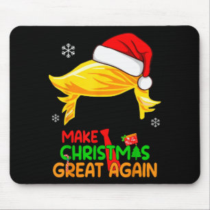 Mousepad Chapéu de Papai Noel Trump Engraçado Faça o Natal 
