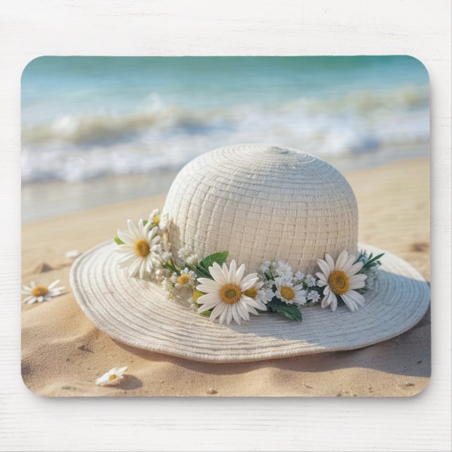 Mousepad Chapéu de Praia de Verão (Frente)