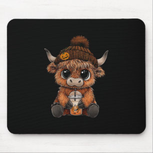 Mousepad Chapéu De Vaca Fofo Abóbora Beber Amante De Café H