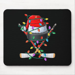 Mousepad Chapéu Esportivo de Hockey de Natal Xmas Papai Noe