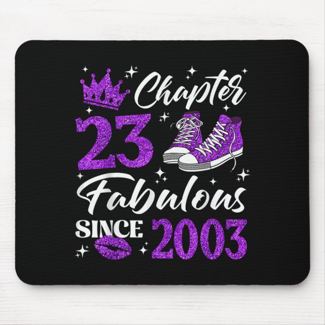 Mousepad Chapter 23 Fabulous Since 2003 23rd Birthday Women (Frente)
