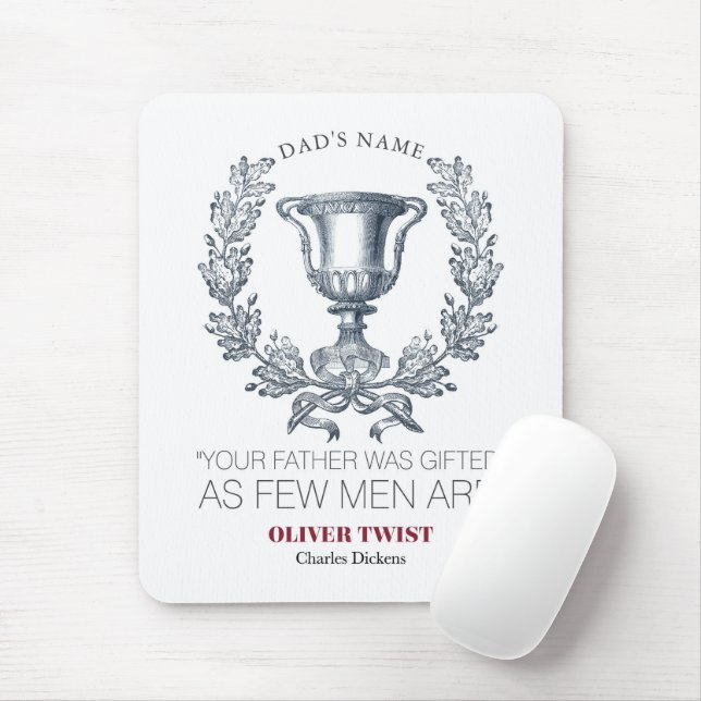 Mousepad Charles Dickens - Seu Pai Foi Dotado - Troféu (Com mouse)