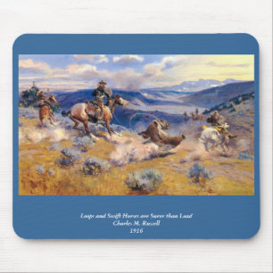 Mousepad Charles M. Russell's Loops e Swift Horses (1916)