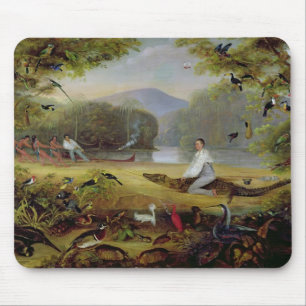 Mousepad Charles Waterton que captura um caimão, 1825-26