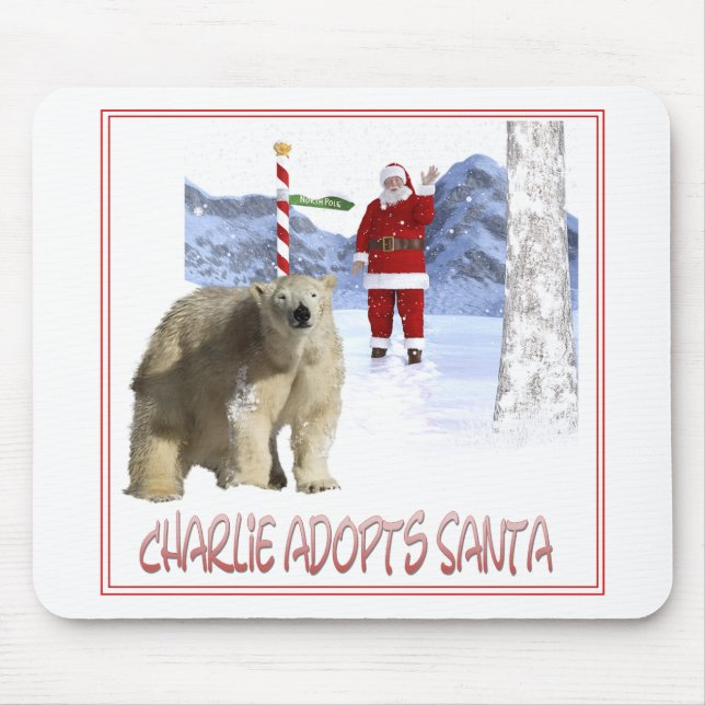 Mousepad Charlie Adota Papais noeis Arte Cobrir (Frente)