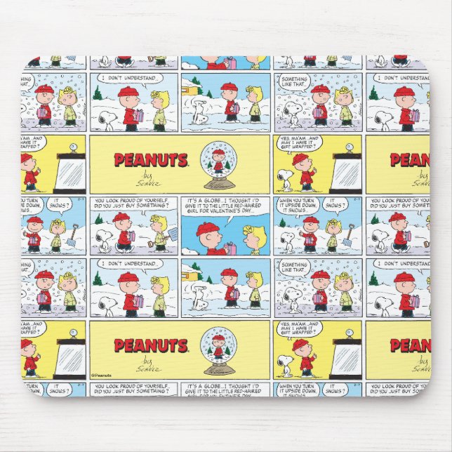 Mousepad Charlie Brown | Globo de Neve (Frente)