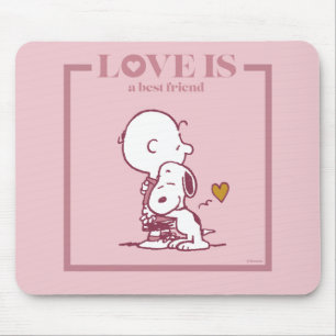 Mousepad Charlie Brown & Snoopy - O amor é um melhor amigo