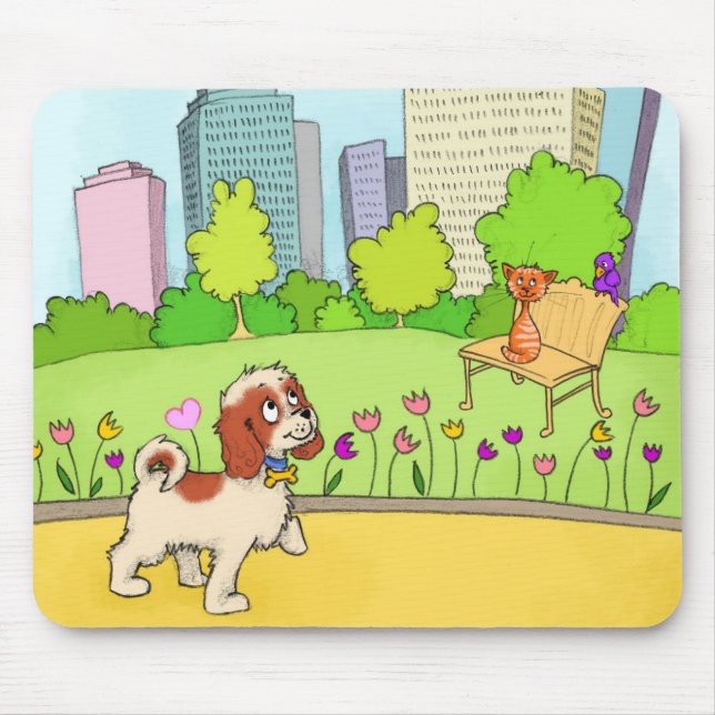 Mousepad Charlie o Central Park descuidado (Frente)