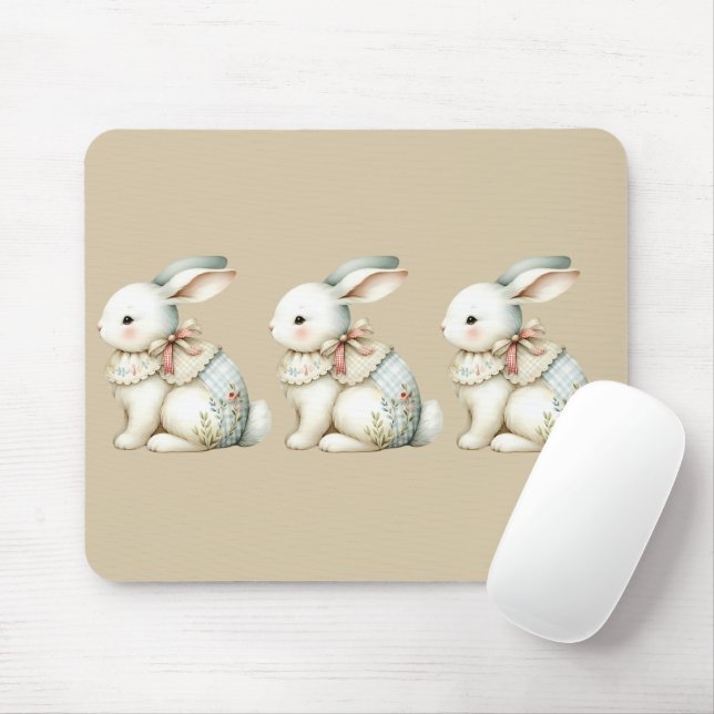 Mousepad Charme de Coelho Cottagecore (Com mouse)