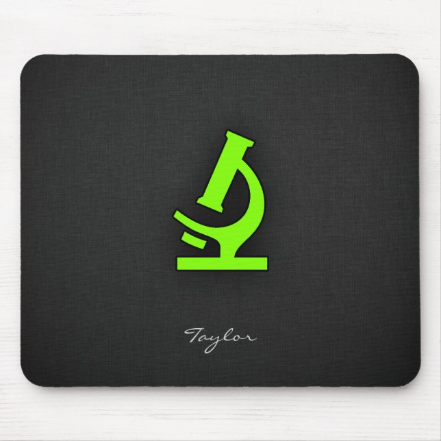 Mousepad Chartreuse, Microscópio Verde Neon (Frente)
