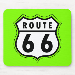 Mousepad Chartreuse, Neon Green Route 66