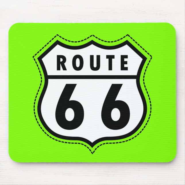 Mousepad Chartreuse, Neon Green Route 66 (Frente)