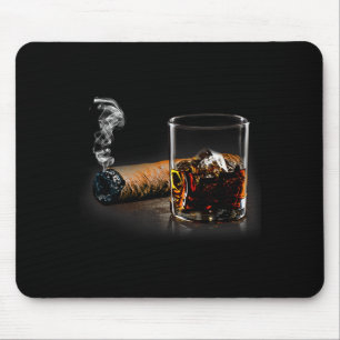 Mousepad Charuto E Bourbon Ótimo Presente Para Amantes Da S