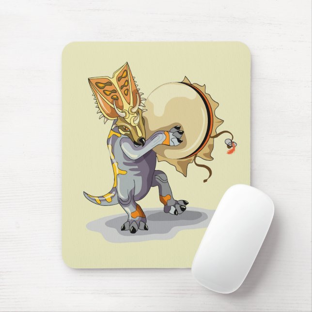 Mousepad Chasmosaurus Dançando Um Ritual Shaman (Com mouse)