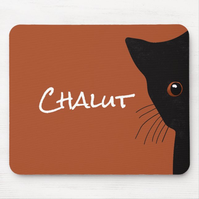 Mousepad chat noir (Frente)