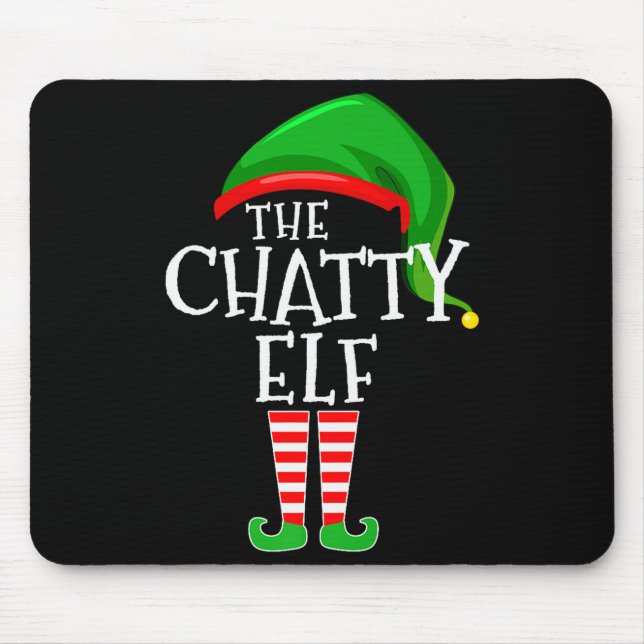 Mousepad Chatty Elf Family Matching Group Christmas Premium (Frente)