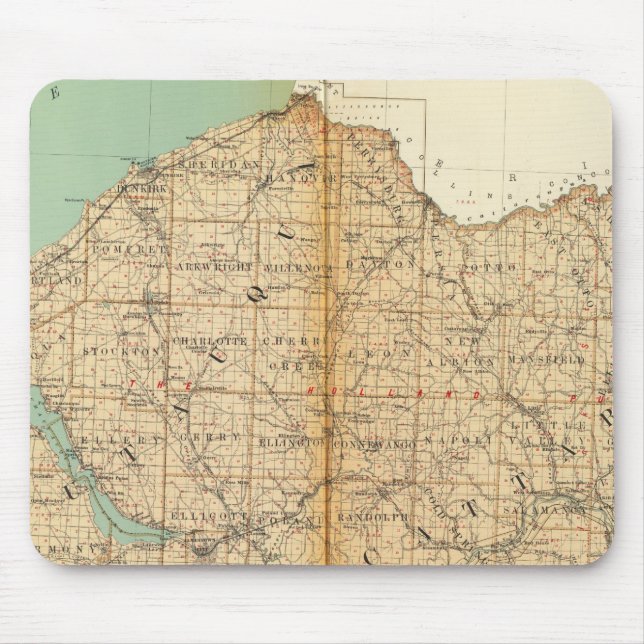 Mousepad Chautauqua, condados de Cattaraugus (Frente)
