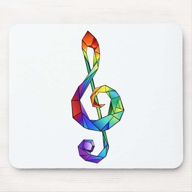Mousepad Chave Musical Arco-íris (Frente)