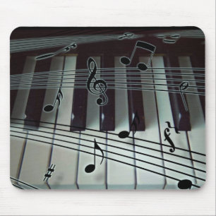 Mousepad Chaves do piano e notas da música