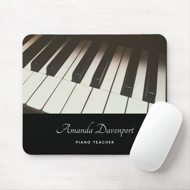 Mousepad Chaves do Piano - Na moda Black & White Photoião (Com mouse)