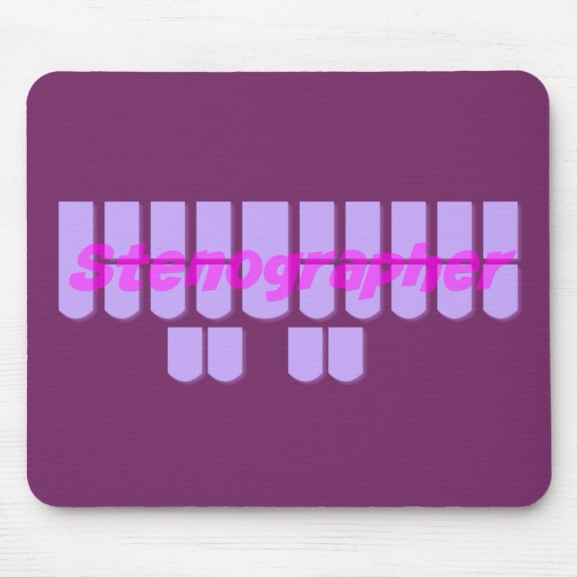 Mousepad Chaves roxas da máquina de Steno do Stenographer (Frente)