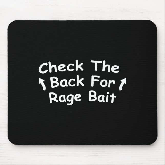 Mousepad Check Back For Rage Bait Funny Meme Gift  (Frente)