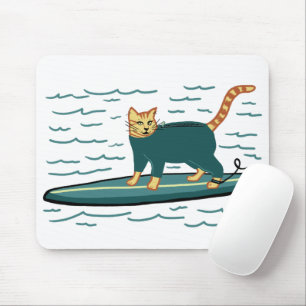 Mousepad CHECK MEOWT Surfing Cat