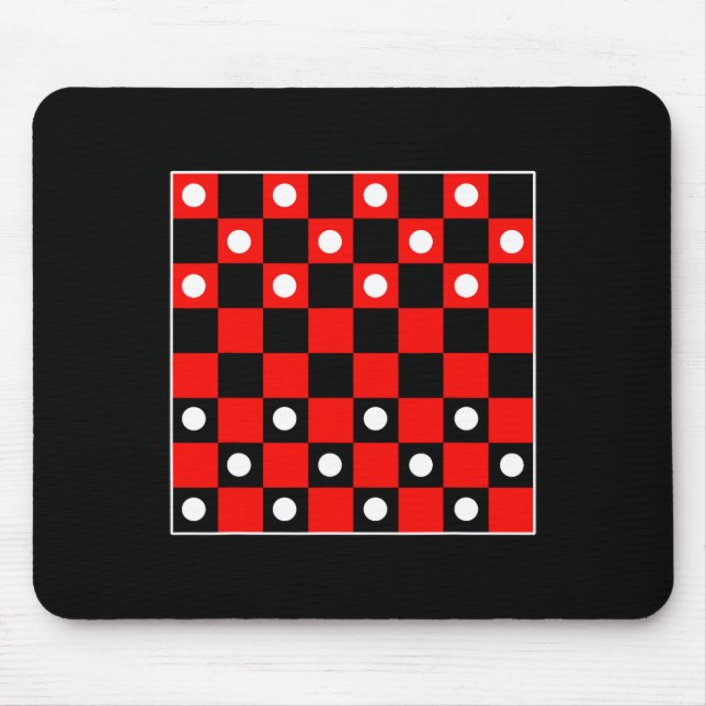 Mousepad Checkboard Checker Conselhos Jogos Pretos E Vermel (Frente)