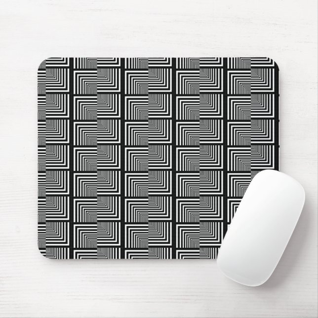 Mousepad Checker Square Seamless Checkerboard Optical Party (Com mouse)