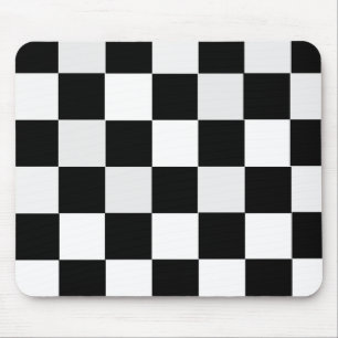 Mousepad Checkered preto e branco