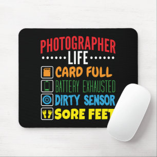 Mousepad Checklist para a vida de fotógrafo engraçado