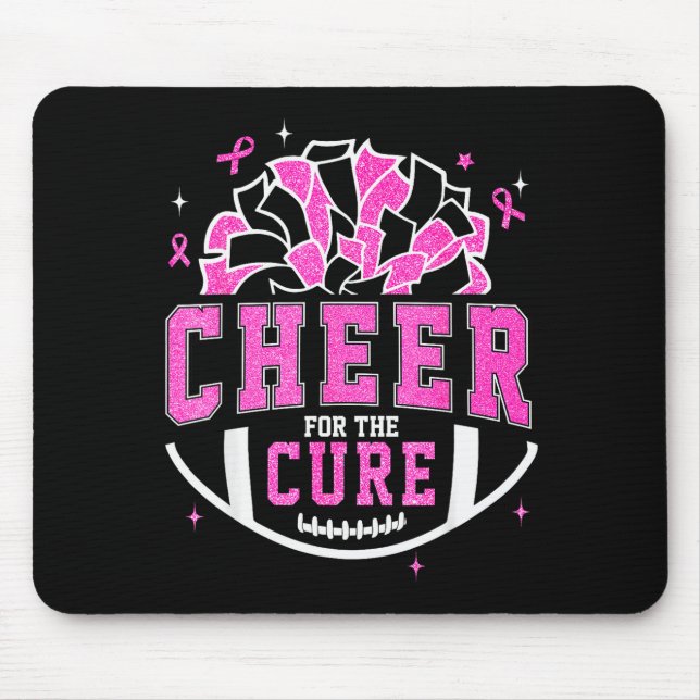 Mousepad Cheer For The Breast Cancer Awareness Cheerleader  (Frente)